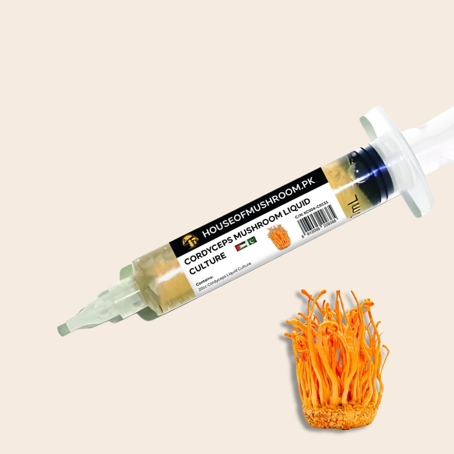 Cordyceps Militaris Mushroom Liquid Culture Syringe 20cc (KC004-C0131)