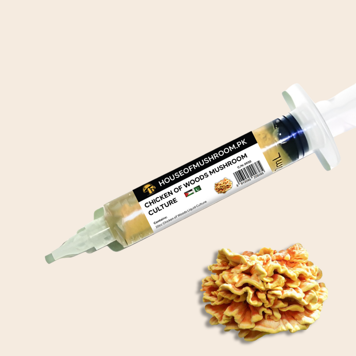Chicken Of Woods Mushroom Liquid Culture Syringe 20cc (C0930)