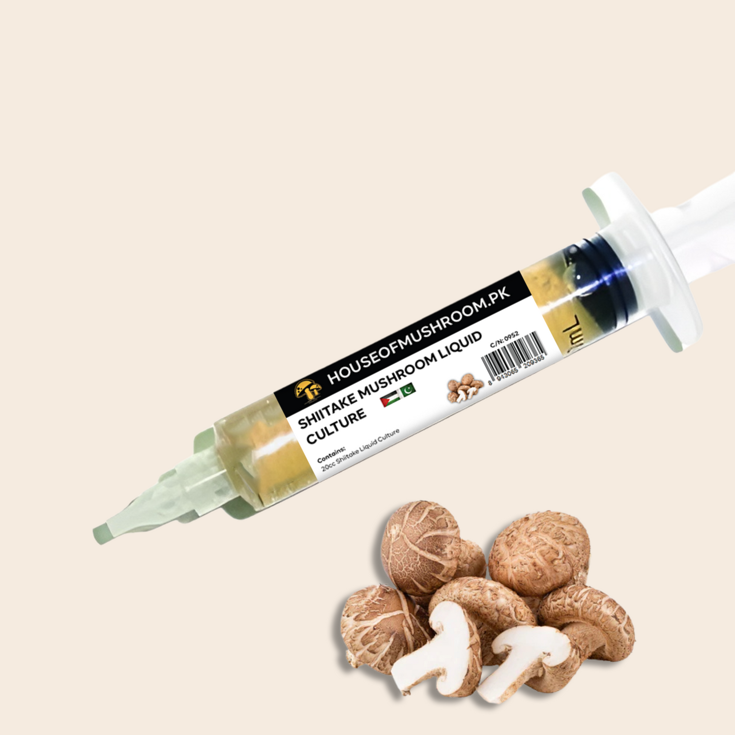 Shiitake Mushroom 7869 (Lentinula Edodes) Liquid Culture Syringe 20cc (C0952)