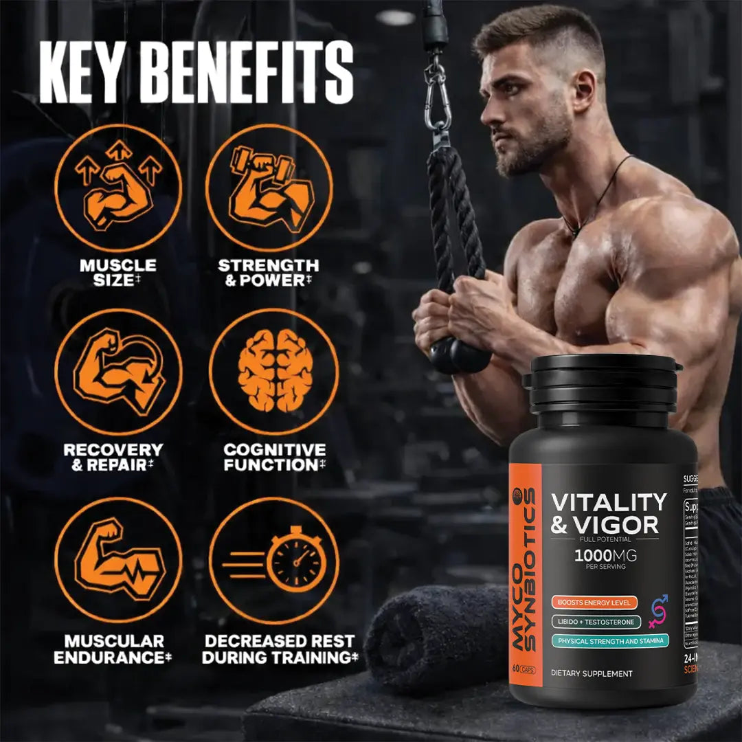 Vitality & Vigor Herbal Supplement, Boost Libido & Testosterone For Men and Women | Stamina , Fertility Support