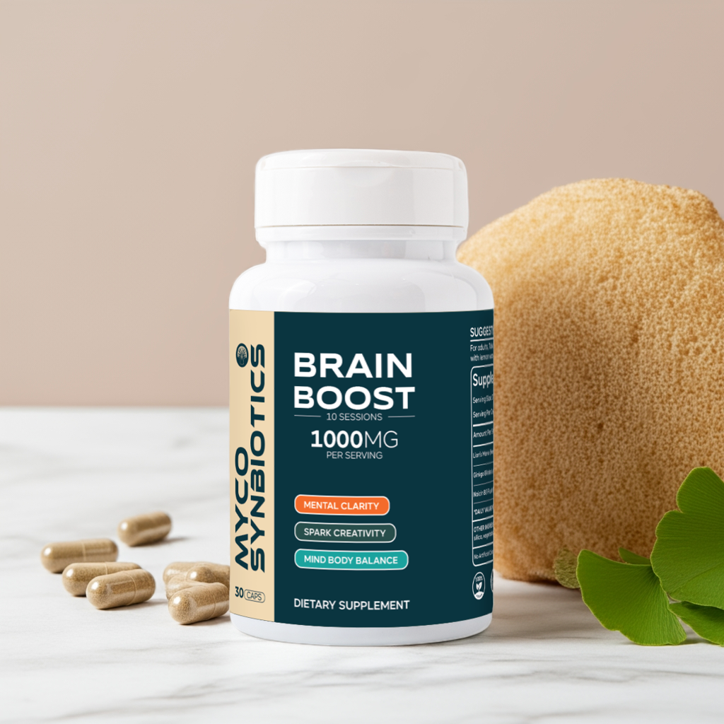 Brain Boost Capsules | Lion's Mane & Ginkgo Biloba for Cognitive Support