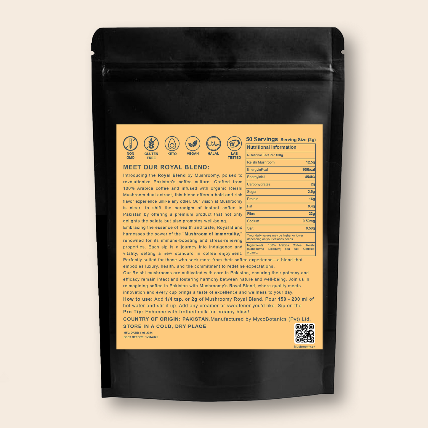 ROYAL BLEND - Reishi Mushroom Infused Organic Coffee