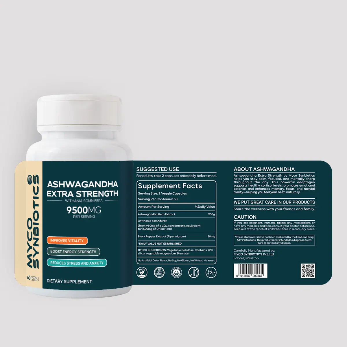 Ashwagandha Extra Strength Capsules – Natural Stress, Mood & Focus Support