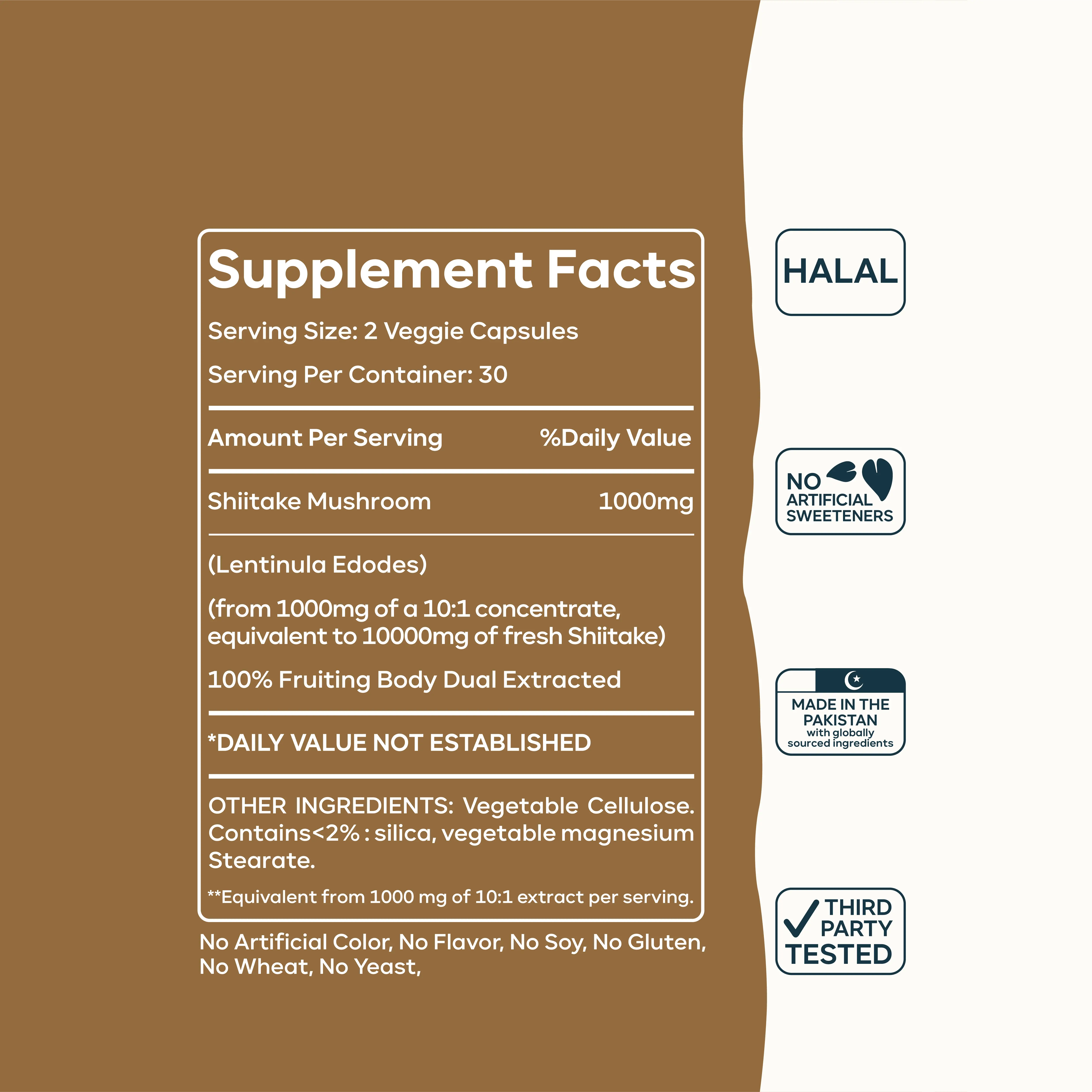 Bio Shiitake Mushroom Capsules – Organic Immune & Wellness Support