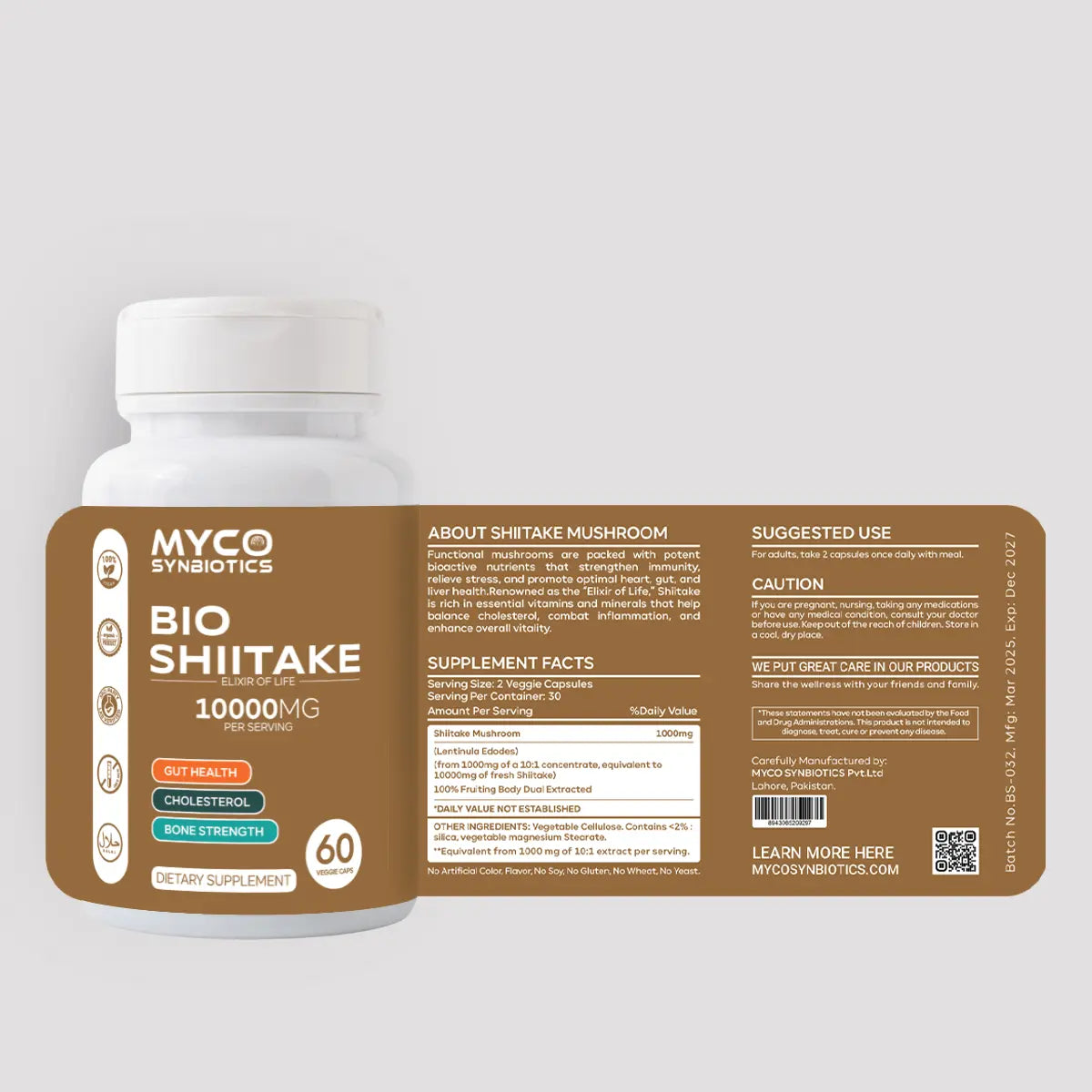 Bio Shiitake Mushroom Capsules – Organic Immune & Wellness Support