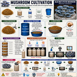 Blue Brat Oyster Mushroom Grain Spawn 1.5kg (418)