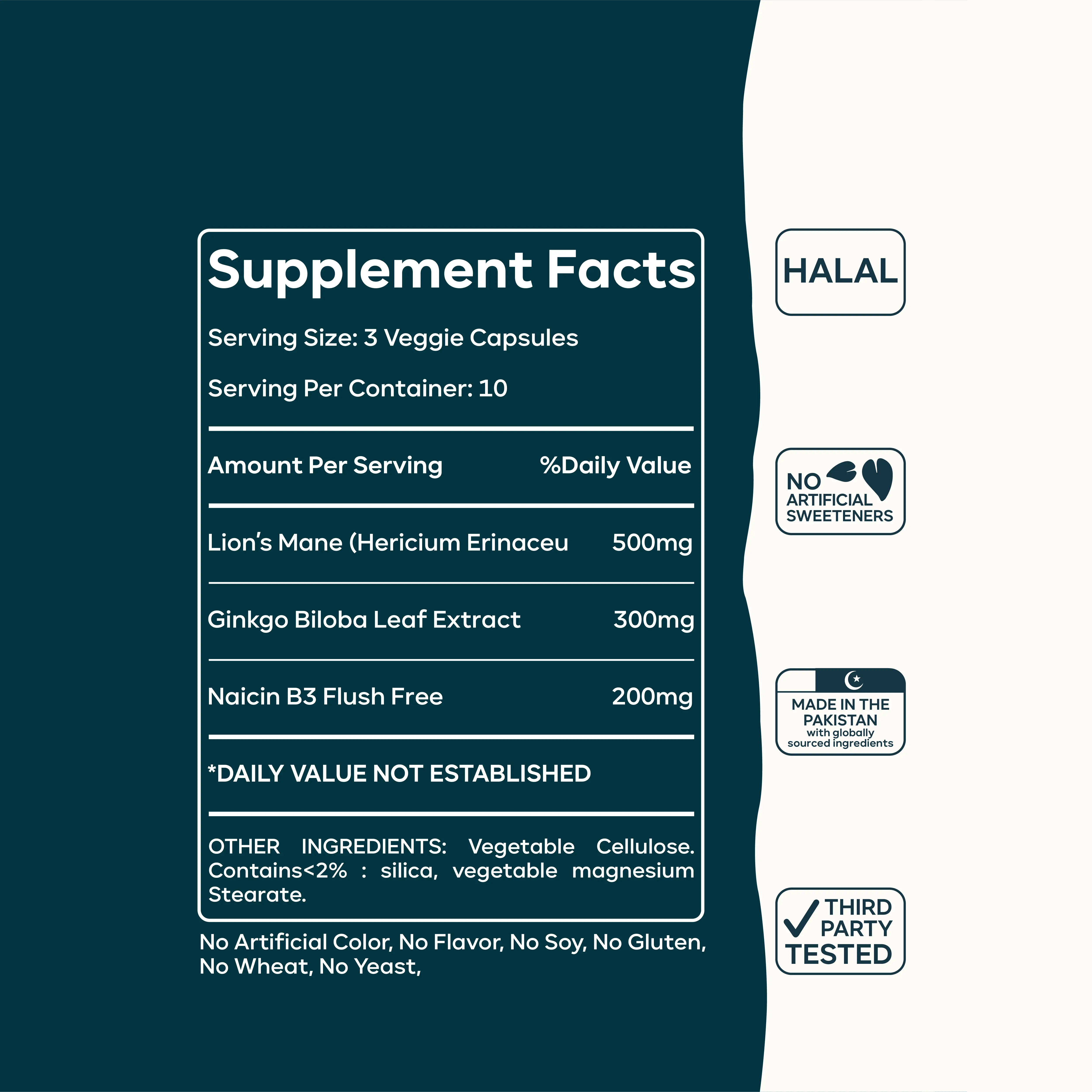 Brain Boost Capsules | Lion's Mane & Ginkgo Biloba for Cognitive Support