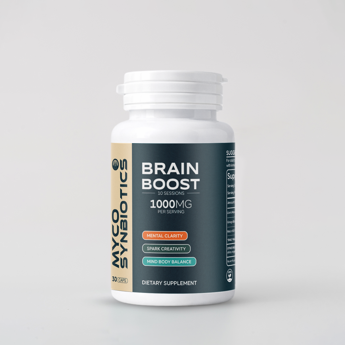 Brain Boost Capsules | Lion's Mane & Ginkgo Biloba for Cognitive Support