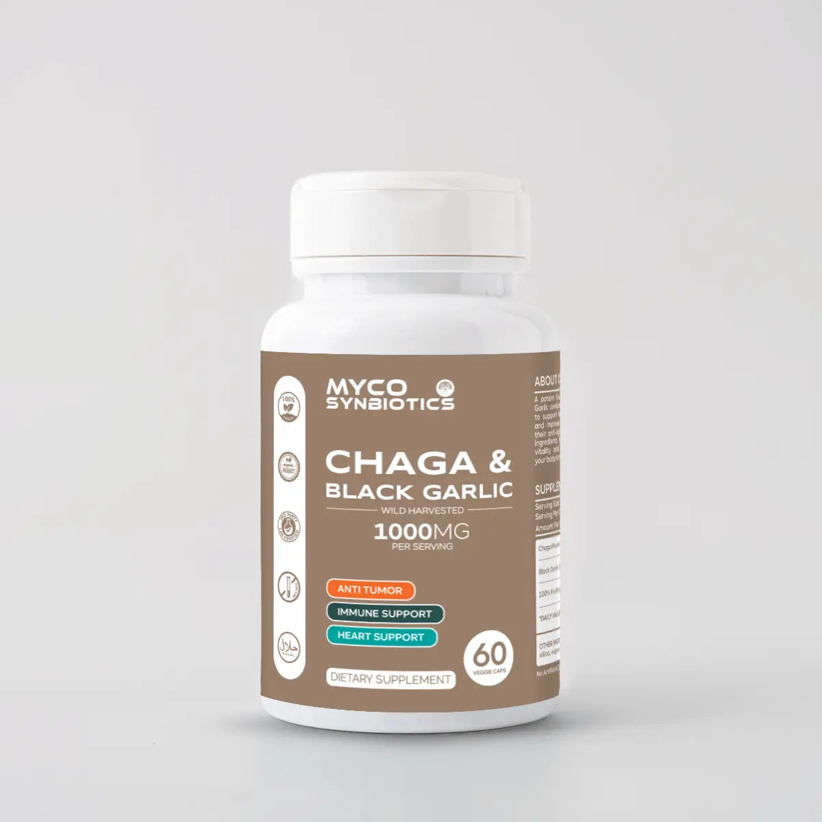 Wild Chaga & Black Garlic Capsules – Immune & Antioxidant Support