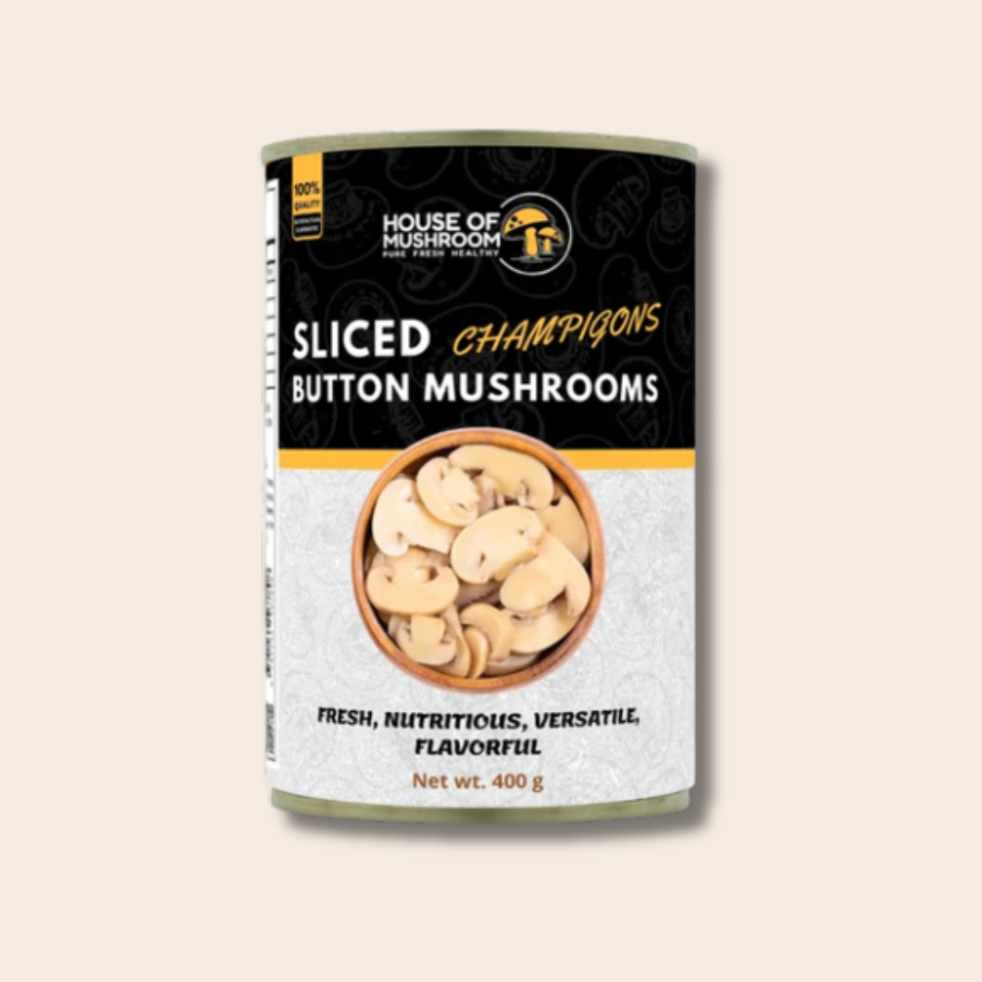 Button Mushroom Sliced Canned 400g