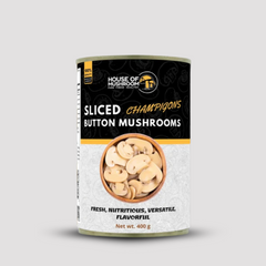 Button Mushroom Sliced Canned – 400g | Premium Quality Sliced Mushrooms