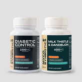 Diabetic Control & Milk Thistle Dandelion Root Capsules Bundle