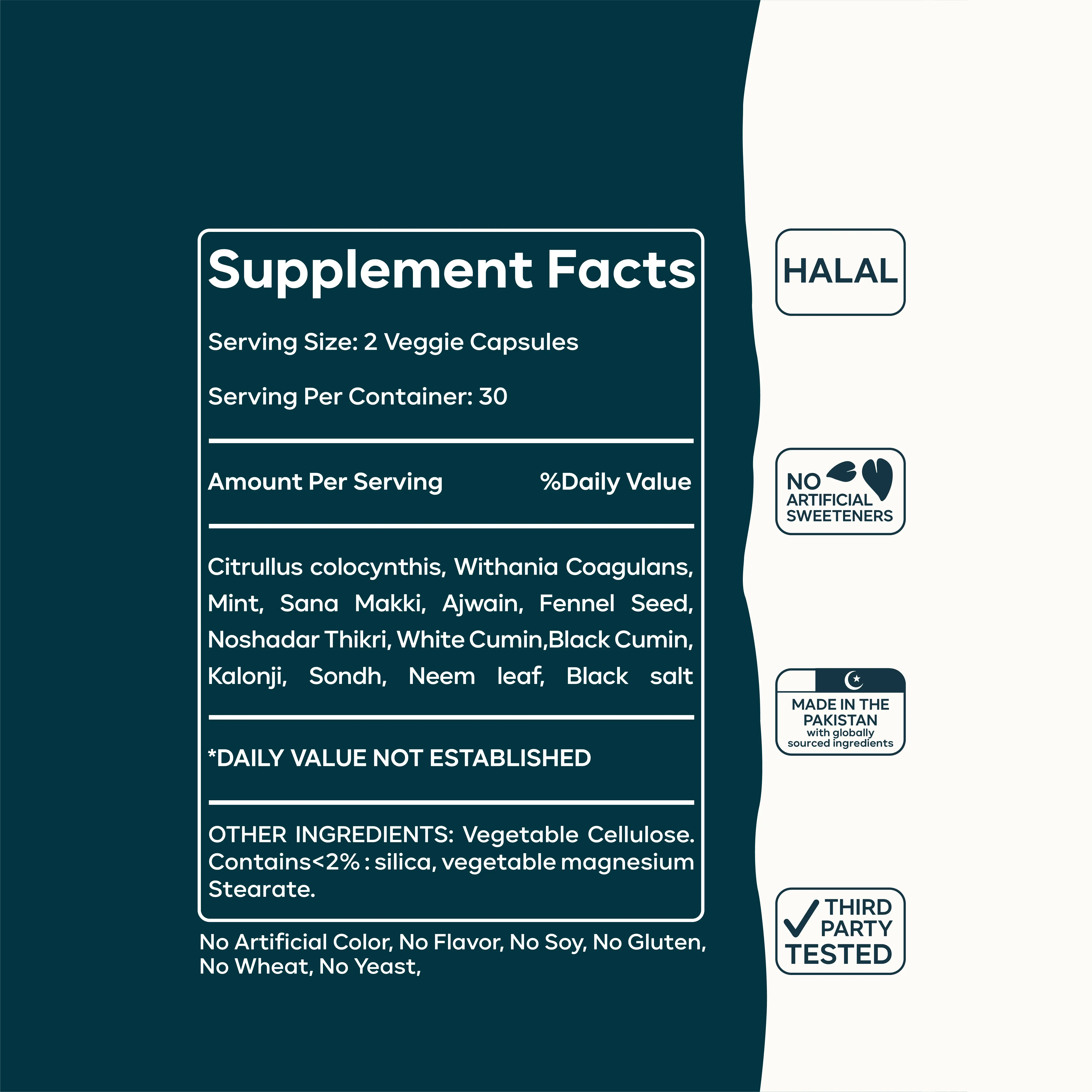 Easy Digestion Herbal Capsules | Gentle Formula for Digestive Comfort & Detox