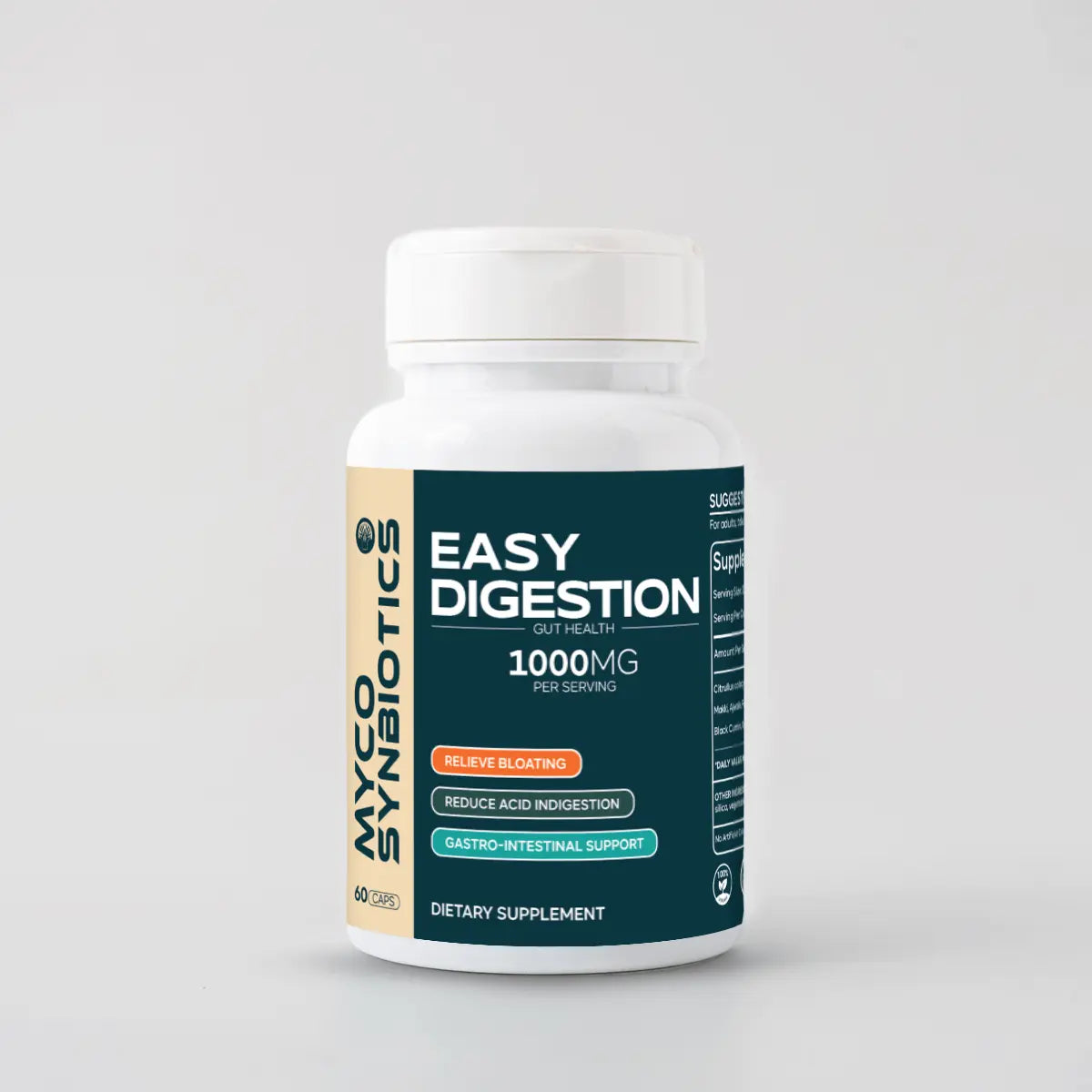 Easy Digestion Herbal Capsules | Gentle Formula for Digestive Comfort & Detox