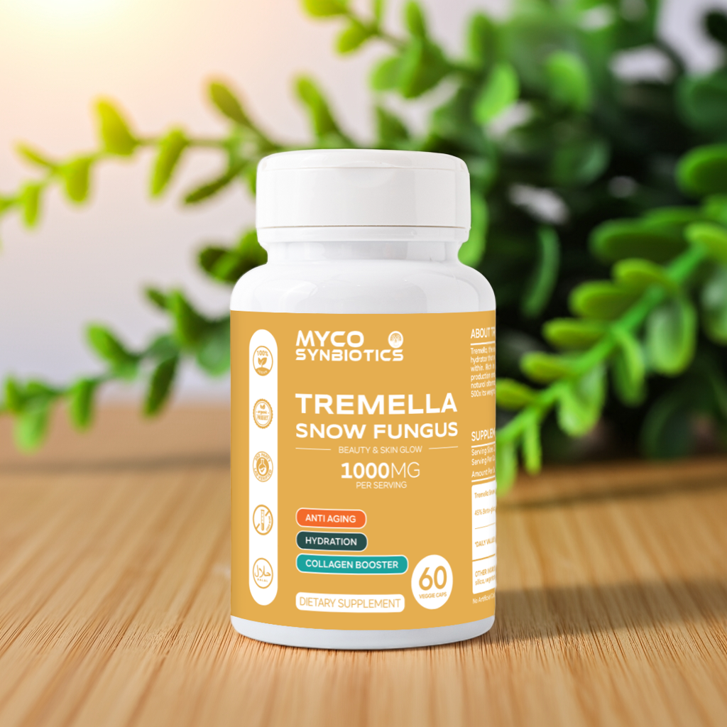 Tremella Snow Fungus Capsules | Organic Herbal Extract for Skin, Hair & Nails Support Supplement