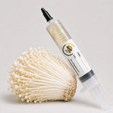 White Needle Enoki Mushroom Liquid Culture – 10cc Syringe | Flammulina Filiformis Strain (915)