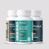 Herbal Wellness Trio Bundle – Lion’s Mane, Milk Thistle & Triphala Capsules