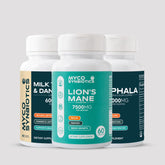 Herbal Wellness Trio Bundle – Lion’s Mane, Milk Thistle & Triphala Capsules