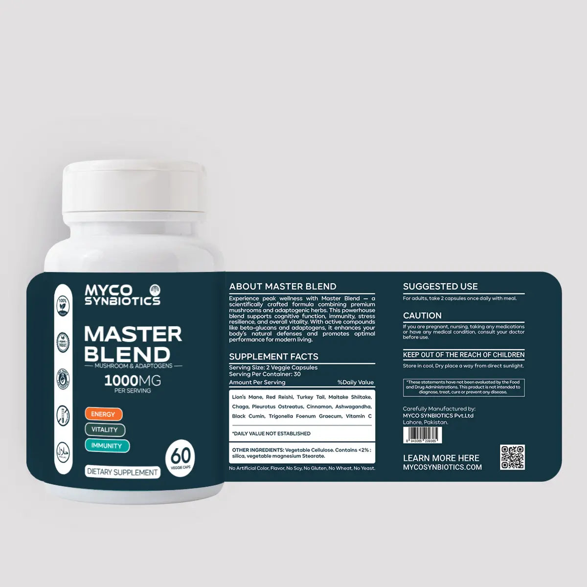 Master Blend Mushroom Capsules – Powerful Mushroom Blend Supplements