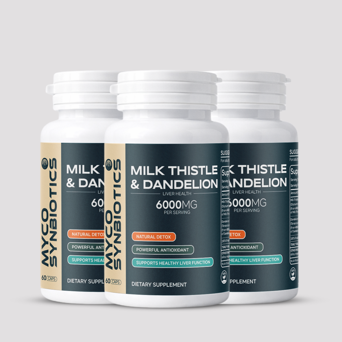Milk Thistle & Dandelion Root 3-Pack Liver Detox Bundle