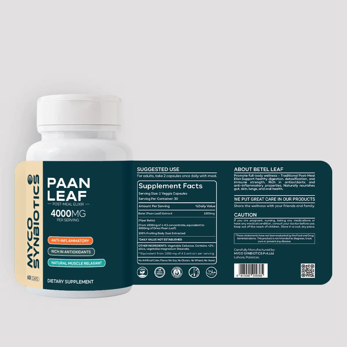 Paan Leaf Capsules – Herbal Support for Gut, Skin, Lungs & Oral Health