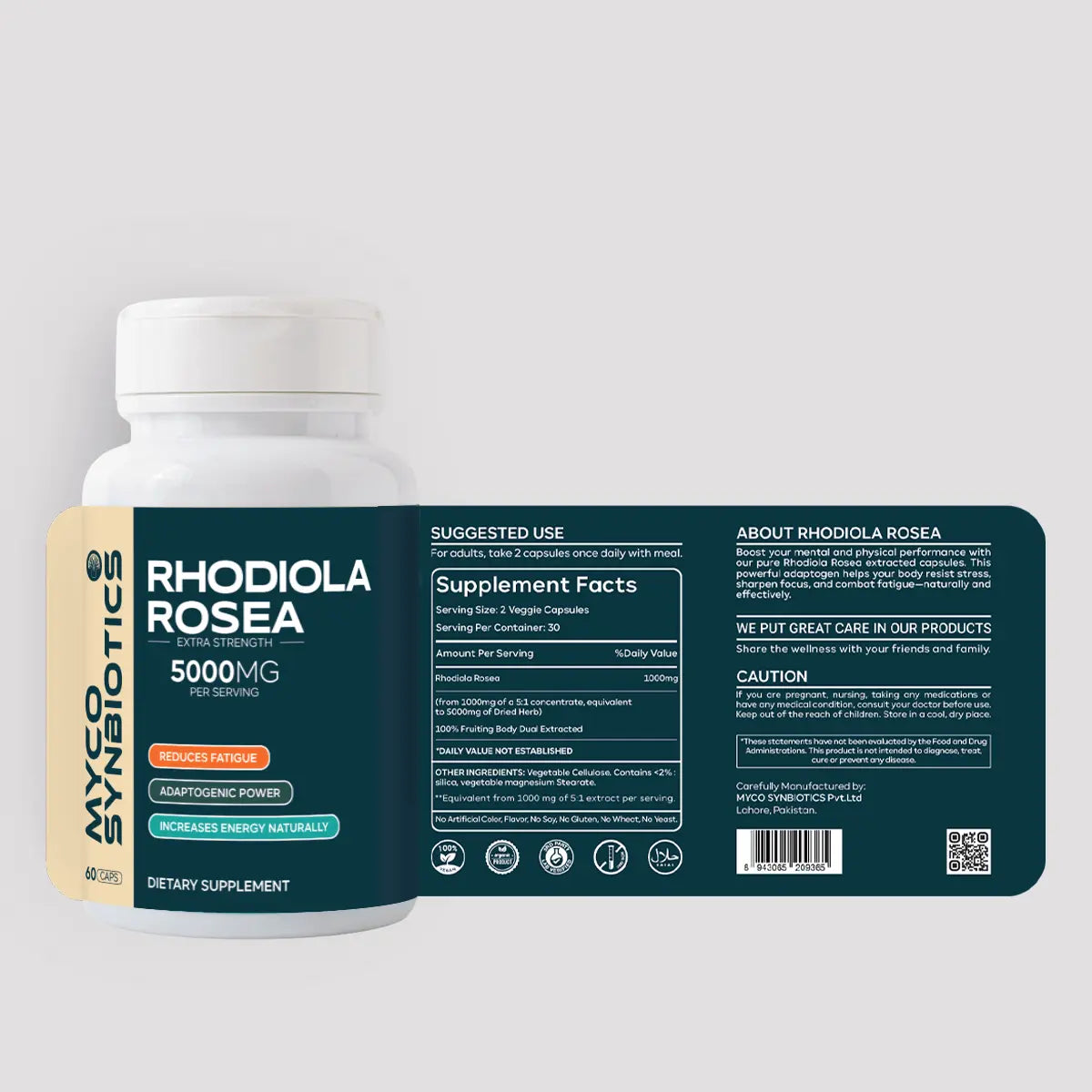 Extra Strength Rhodiola Rosea Capsules – Powerful Support for Stress, Energy & Focus
