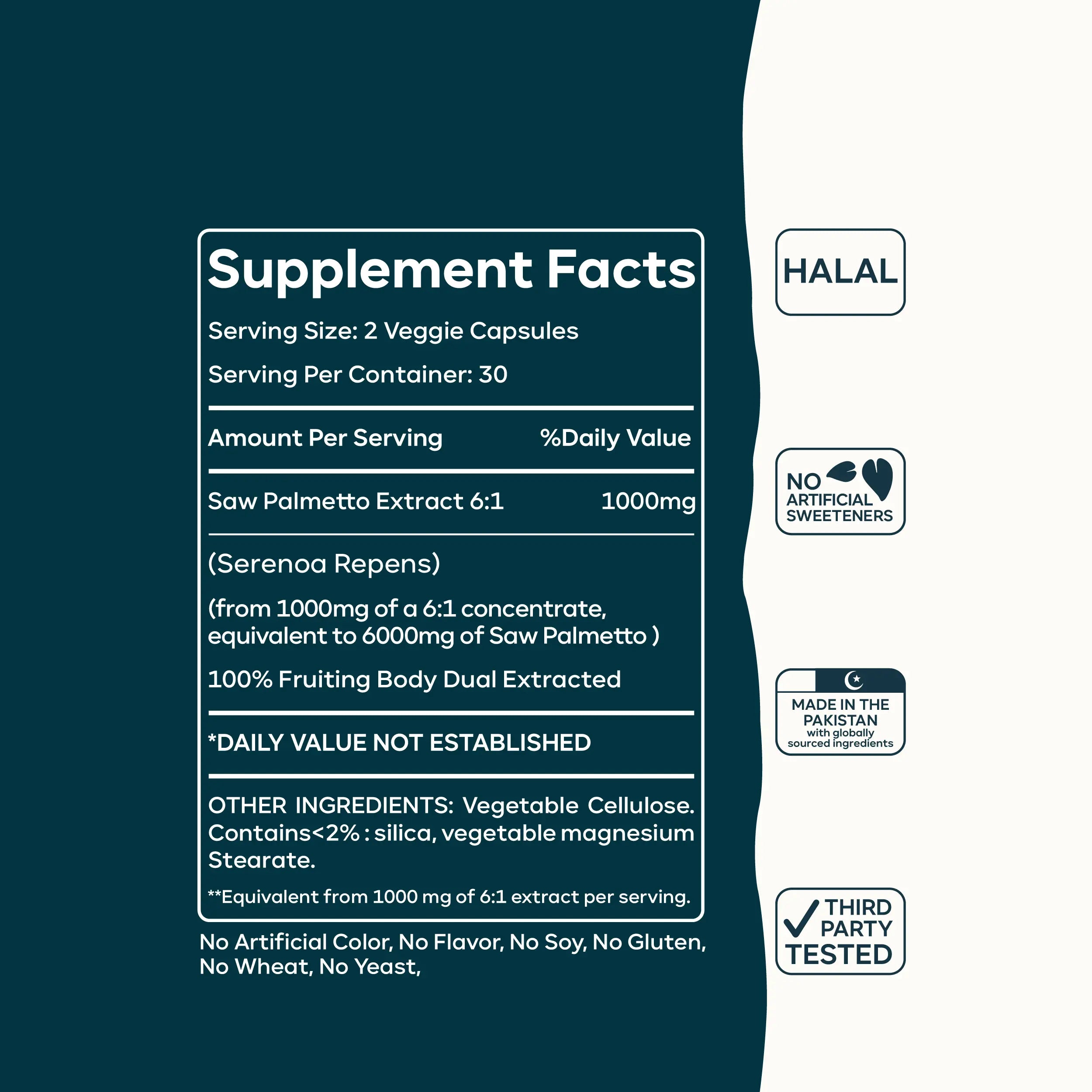 Saw Palmetto Prostate & Urinary Health Support Capsules | Organic Herbal Supplement