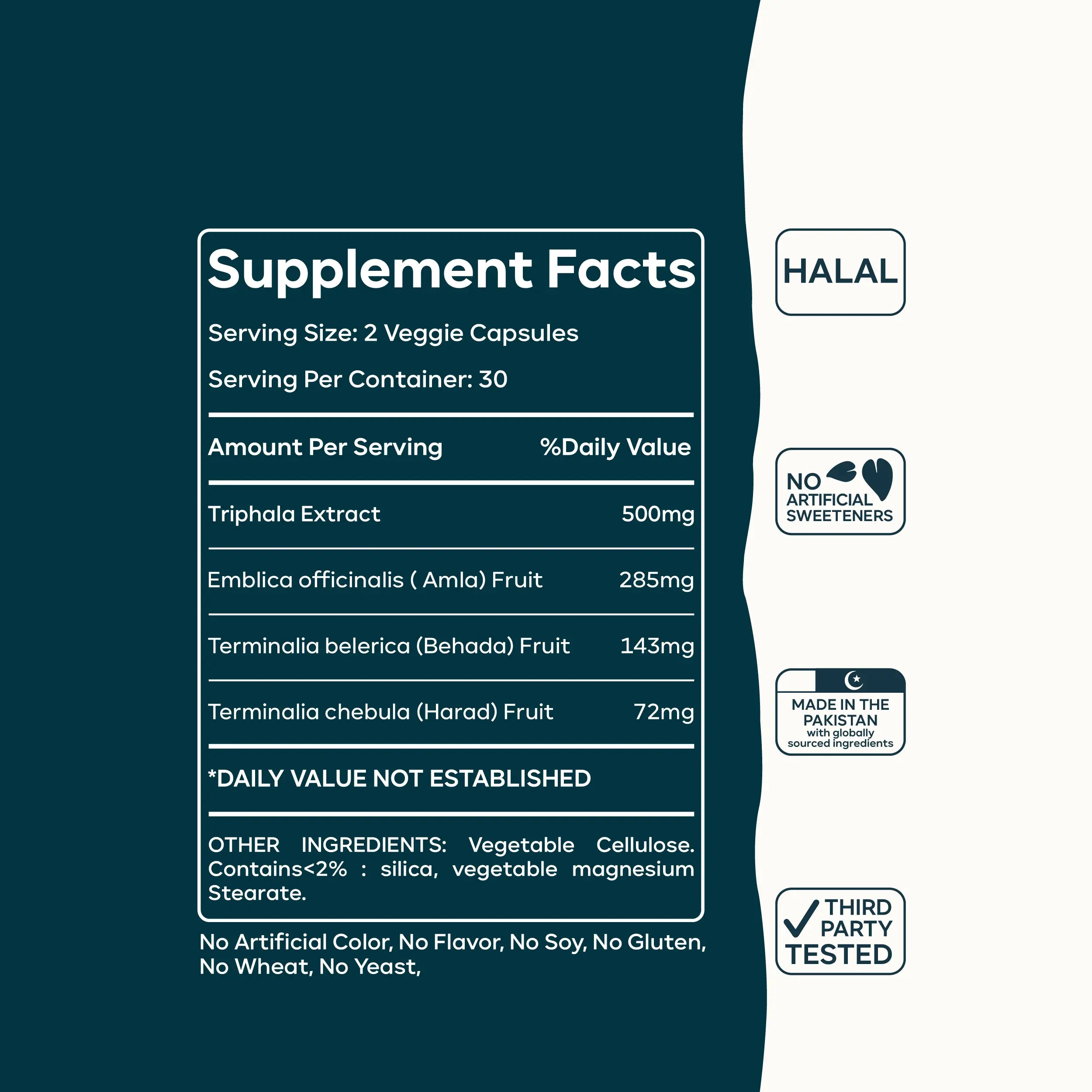 Bio Triphala Capsules | Organic Digestion & Colon Health Supplement