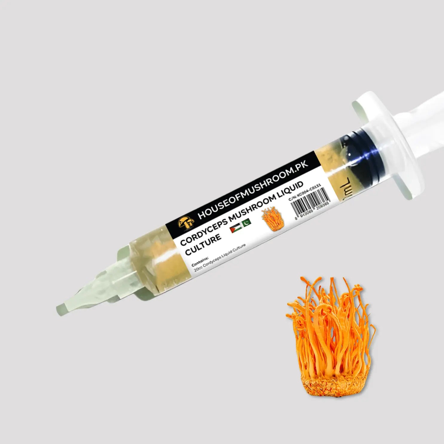 Cordyceps Militaris Mushroom Liquid Culture – 20cc Syringe | Premium Mycelium (KC004-C0131)