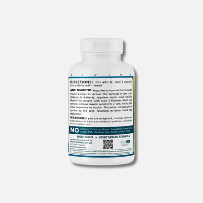 Anti diabetic mushroom capsules - Side view