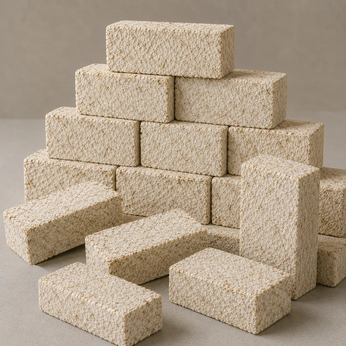 Mycelium Bio-Fabricated Sustainable Tiles & Bricks Fire Resistant Acoustic Interior Insulation