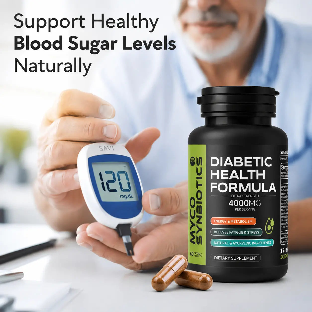 Diabetic Health Ayurvedic Blood Sugar & Pancreatic Health Formula capsules