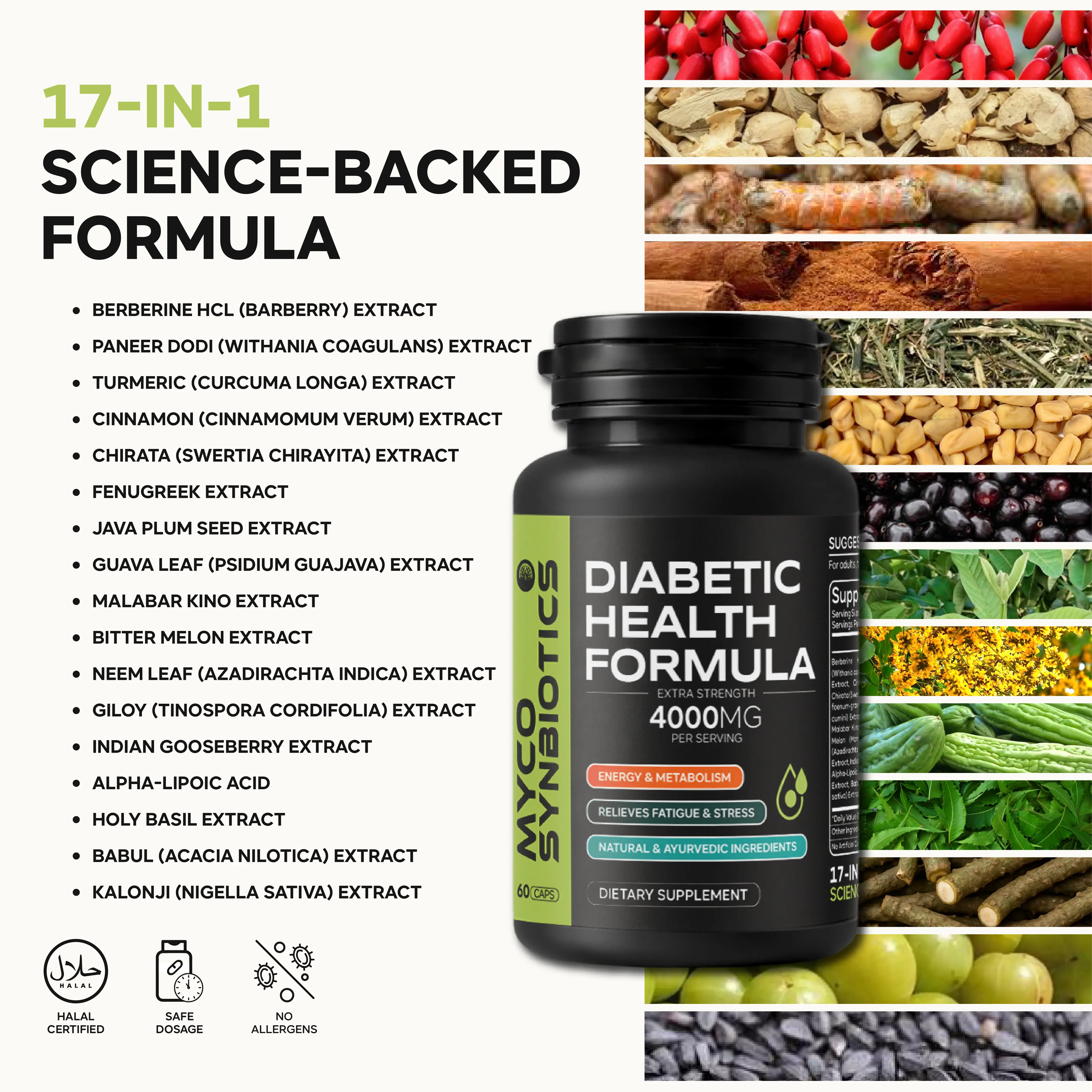 Diabetic Health Ayurvedic Blood Sugar & Pancreatic Health Formula capsules