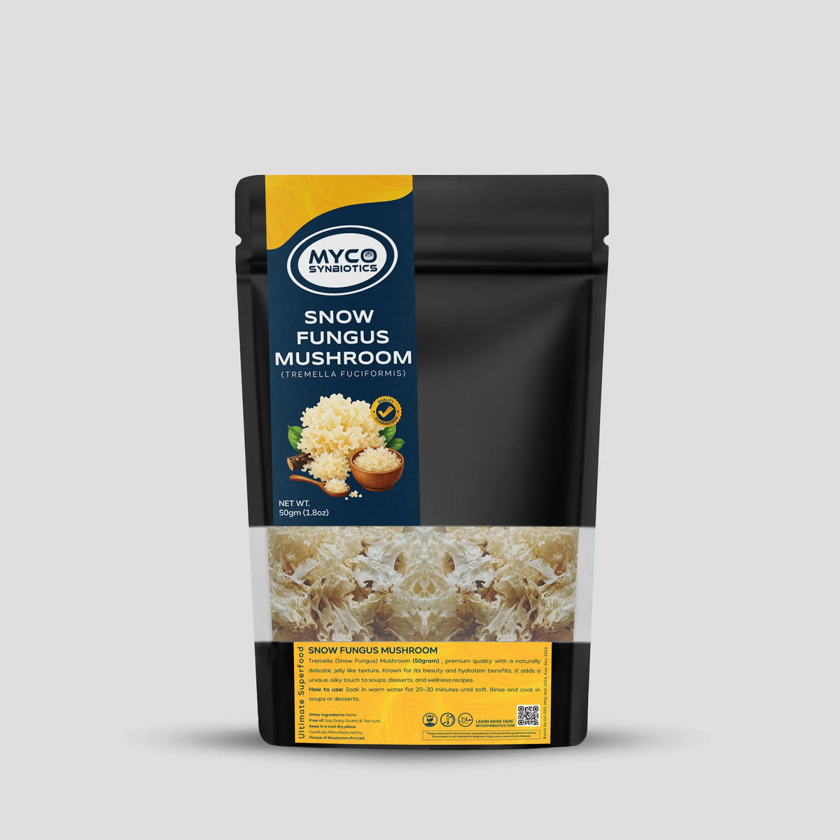 Dried Raw Tremella Snow Fungus Mushroom | Natural Beauty & Health Support