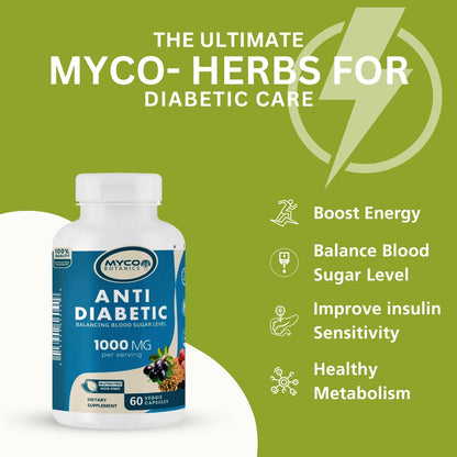 Anti Diabetic Capsules | Balancing Blood Sugar Level, Cinnamon, Bitter Melon, Java Plum Extract, Fenugreek Seed, 60 Veggie Caps, Boost Energy & Metabolism Supplement