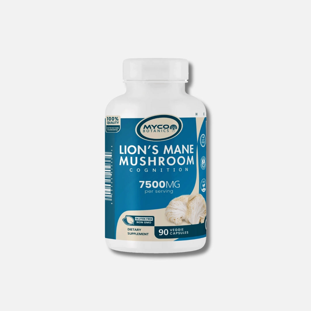 Lion's Mane Mushroom Capsules | Organic Mushroom Extract Supplement, 60 Veggie Caps, Brain-Health Supplement