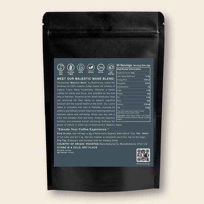 MAJESTIC MANE - Lion's Mane Mushroom Infused Organic Coffee
