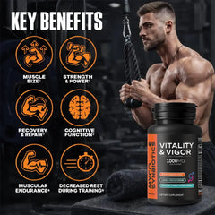 Vitality & Vigor Herbal Supplement, Boost Libido & Testosterone For Men and Women | Stamina , Fertility Support