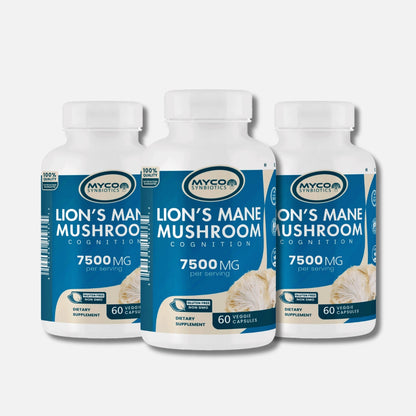 Lion's Mane Mushroom Capsules | Organic Mushroom Extract Supplement, 180 Veggie Caps, Brain-Health Supplement