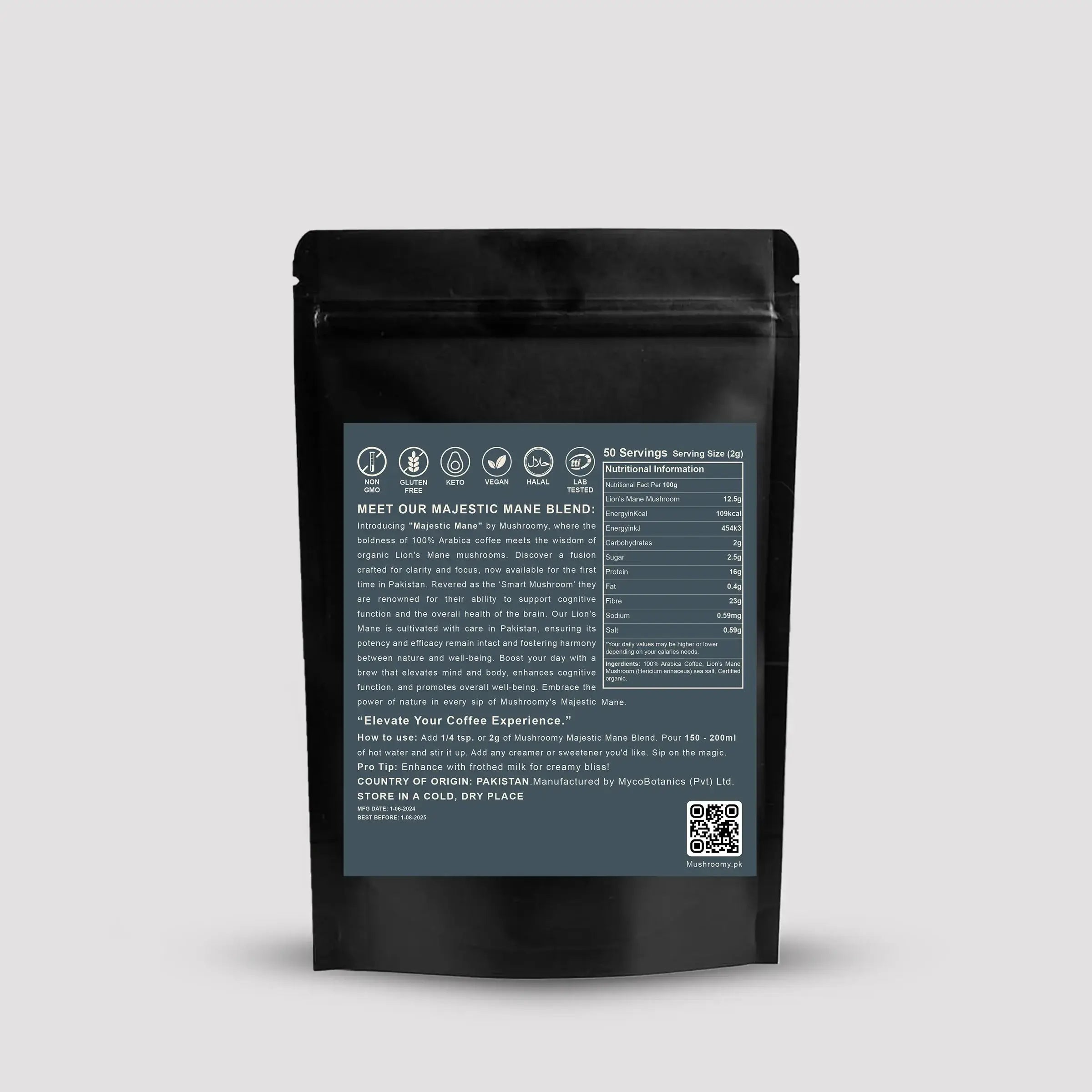 MAJESTIC MANE - Lion's Mane Mushroom Infused Organic Coffee