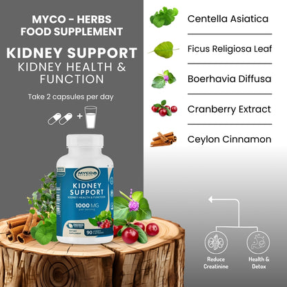 Kidney Support Capsules | Kidney Restore With Centella Asiatica, Cranberry Extract, 60 Veggie Caps, Kidney Health Supplement