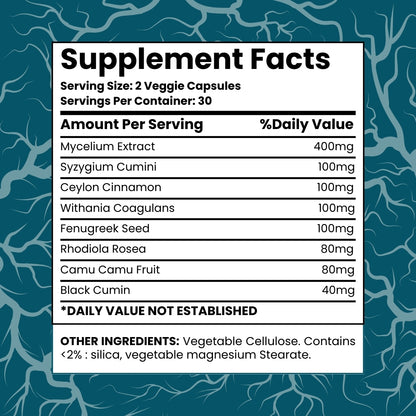 Anti Fatigue Capsules | Support Physical & Mental Well-being With Multi Vitamins, Rhodiola Rosea & Cinnamon, 60 Veggie Caps, Stress Support Supplement