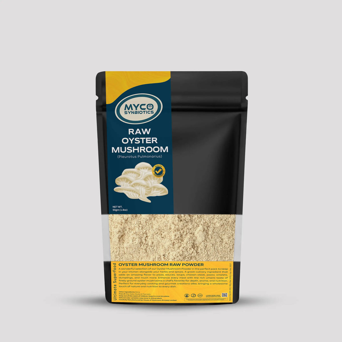 Oyster Mushroom Powder Bulk | Premium Pleurotus ostreatus Mushroom