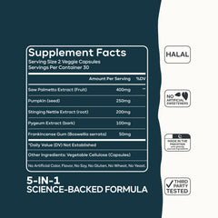 Prostate Support Capsules for Men | Advanced Urinary & Bladder Health Formula