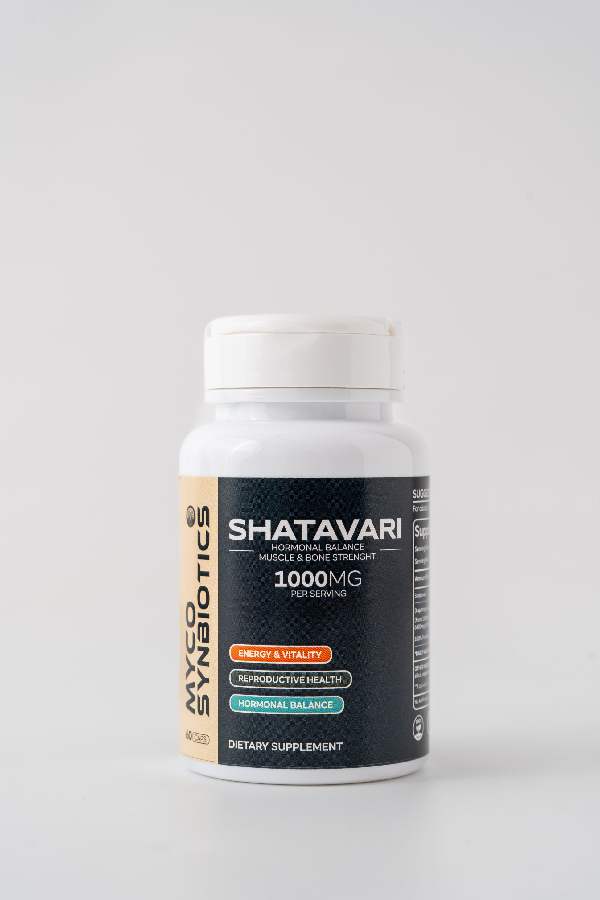 Shatavari Strong Core Bone Support Capsules | Organic Herbal Extract Supplement, 60 Veggie Caps, Women Health Supplement