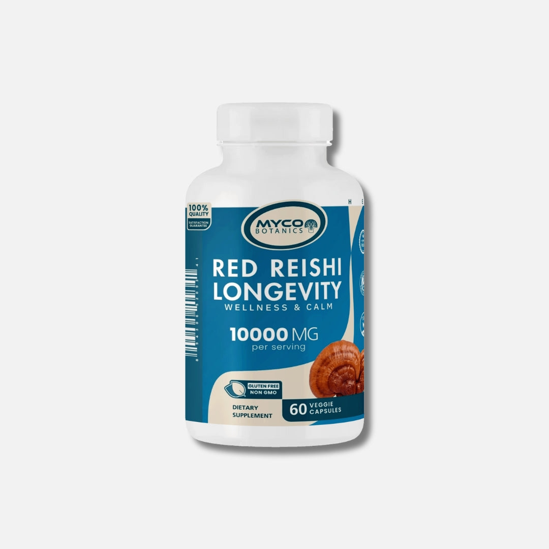 Red reishi Capsules - Front view