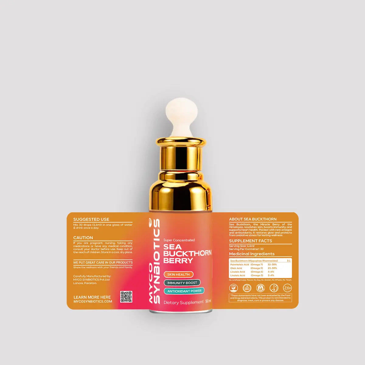 Sea Buckthorn Berry Extract – Organic Herbal Support for Skin, Immunity & Heart Health