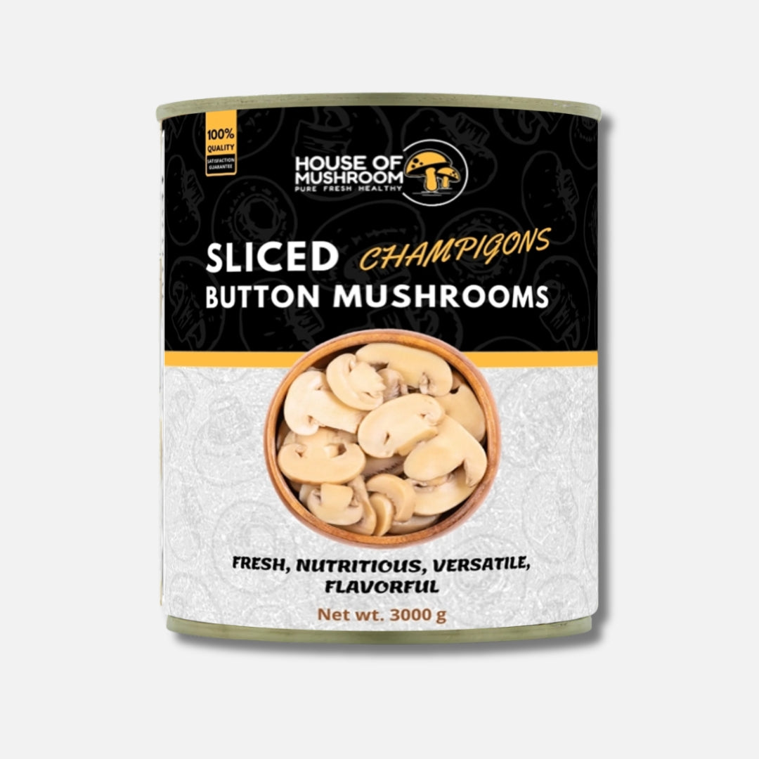 Button Mushroom Sliced Canned – 400g | Premium Quality Sliced Mushrooms