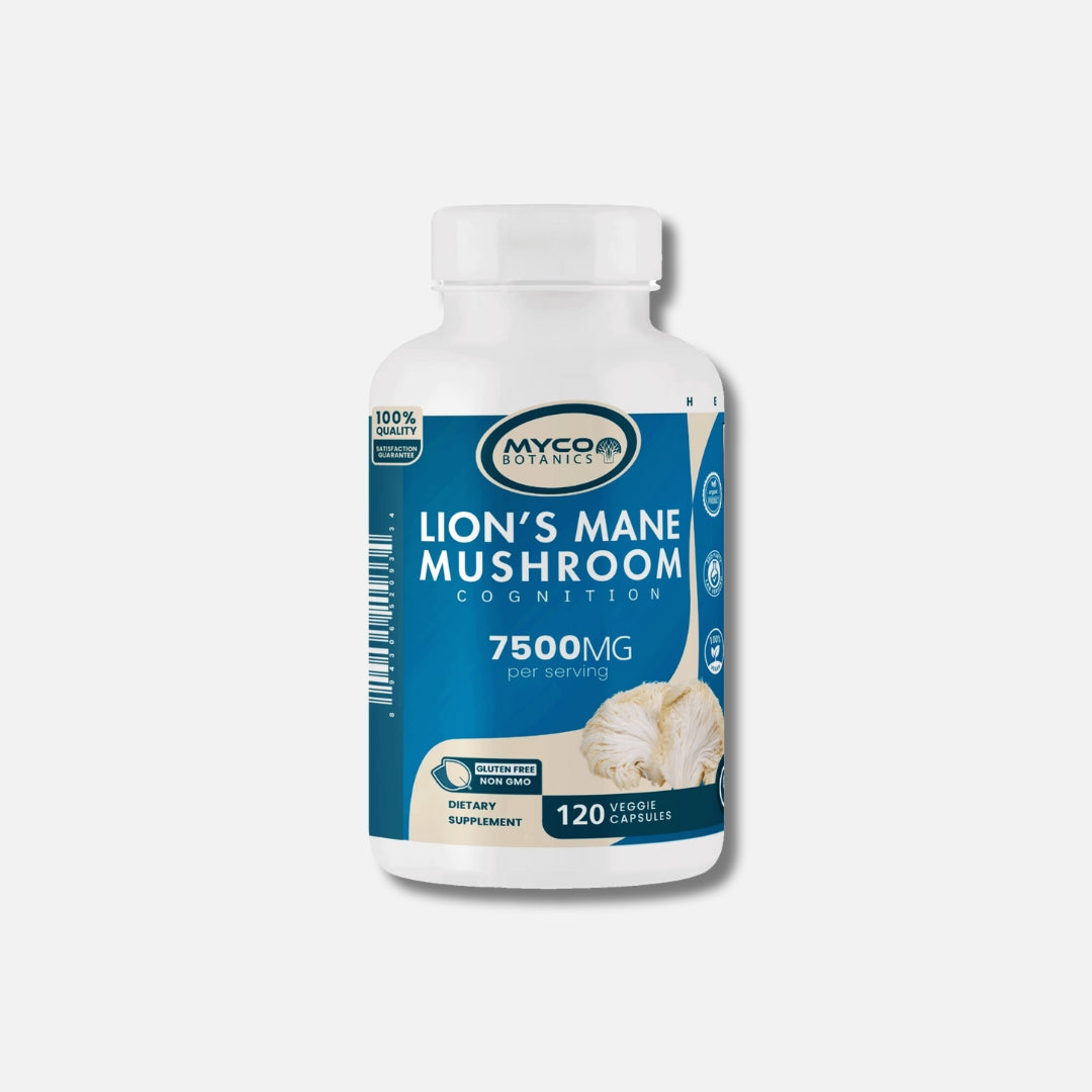 Lion's Mane Mushroom Capsules – Organic, Vegan-Friendly Brain-Health Supplement