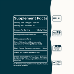 Ashwagandha Extra Strength Capsules – Natural Stress, Mood & Focus Support
